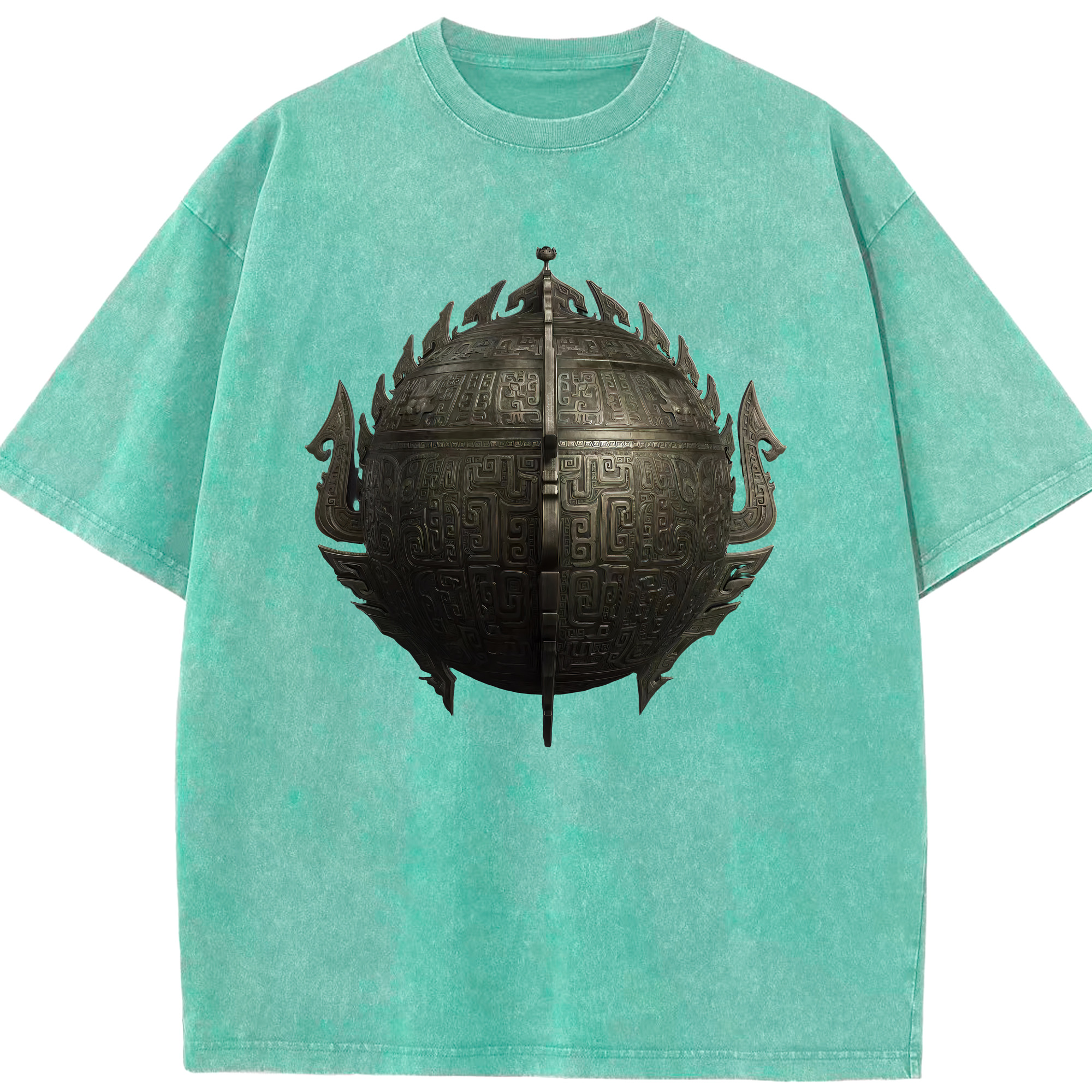 （画像用） Ne Zha 2 ナタ 魔童の大暴れ 綿100% ヴィンテージ風 半袖Tシャツ（フロントプリント）